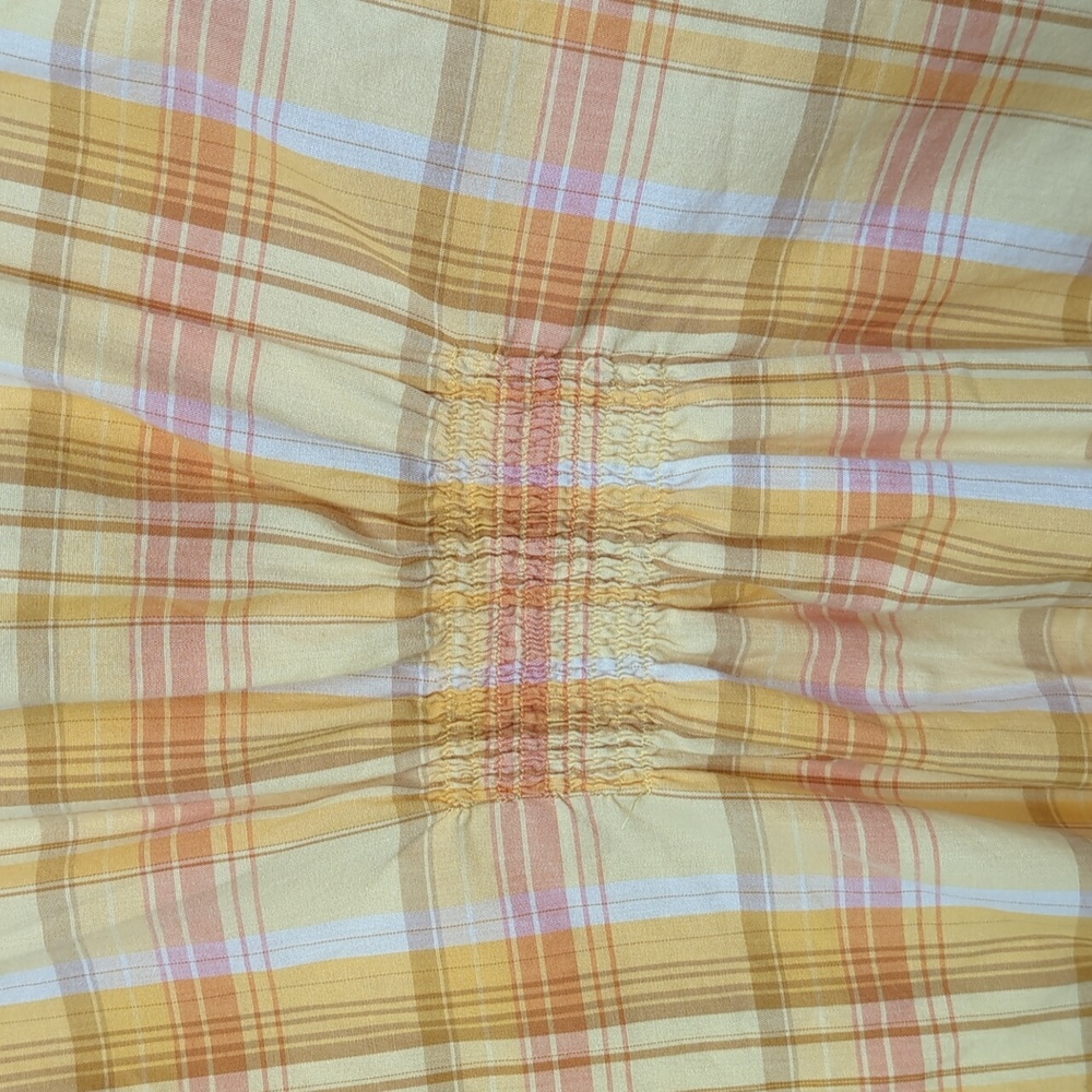 3/$20🌟 Mossimo Girls Sunny Yellow Short Sleeve Button Down Shirt Large 10-12 - Picture 4 of 6